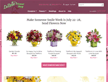 Tablet Screenshot of lazellesflowers.com